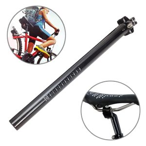 TOSEEK 3K in fibra di carbonio della bici di montagna della bici della strada della bicicletta della sede del tubo reggisella sede di inserimento del sedile Polo biciclette Raccordi, Dimensione: 31.6x400mm